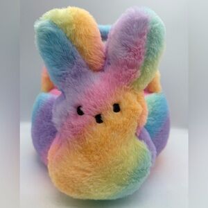 Peeps plush tie dye colored easter basket